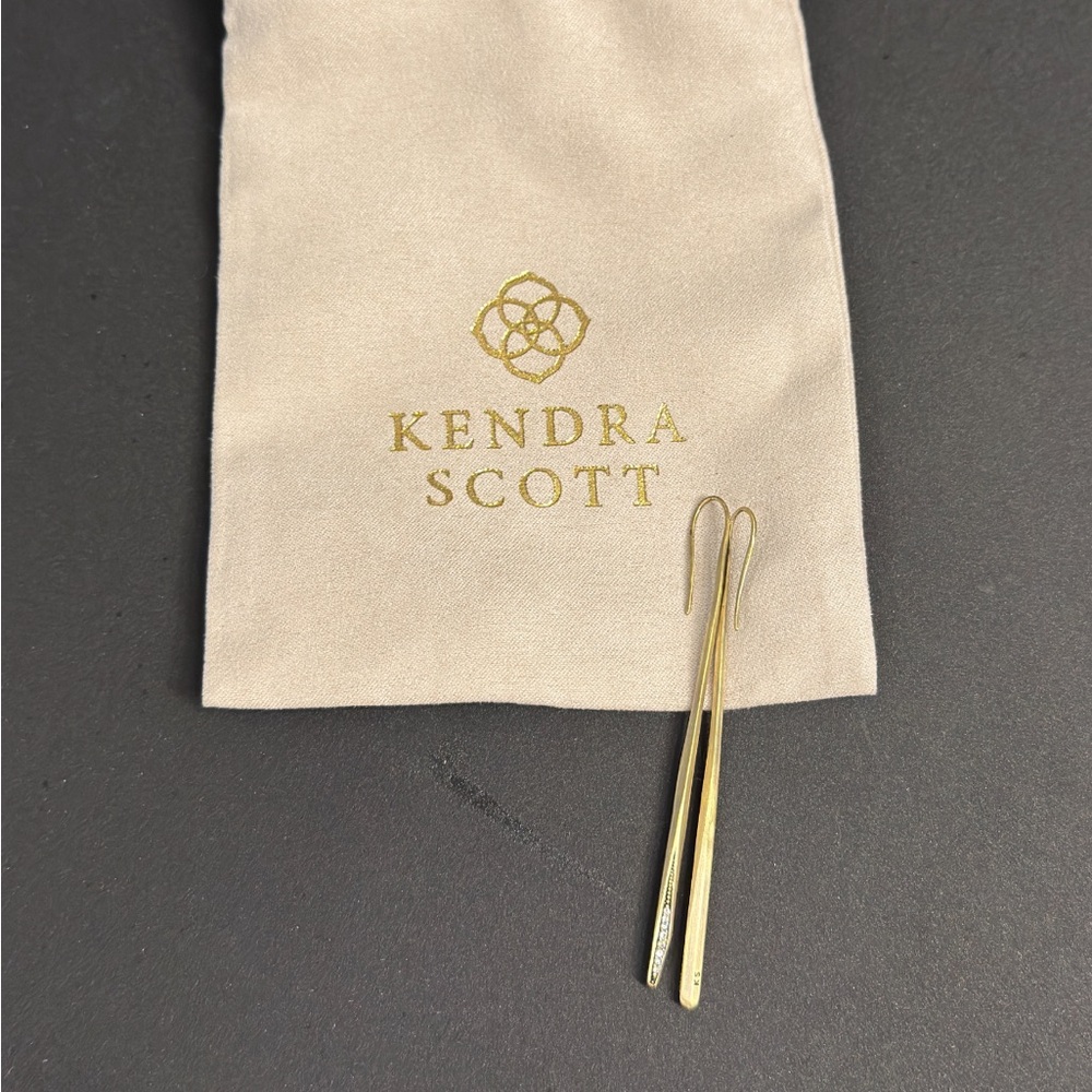 Kendra Scott Gold Long Hook Earrings